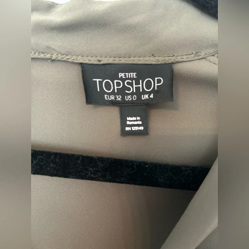 Topshop Petite Olive Green Romper Size 0 - Picture 3 of 4